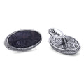 Snake Oval . Cufflinks in Sterling Silver