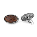 Snake Oval Small. Cufflinks in Sterling Silver