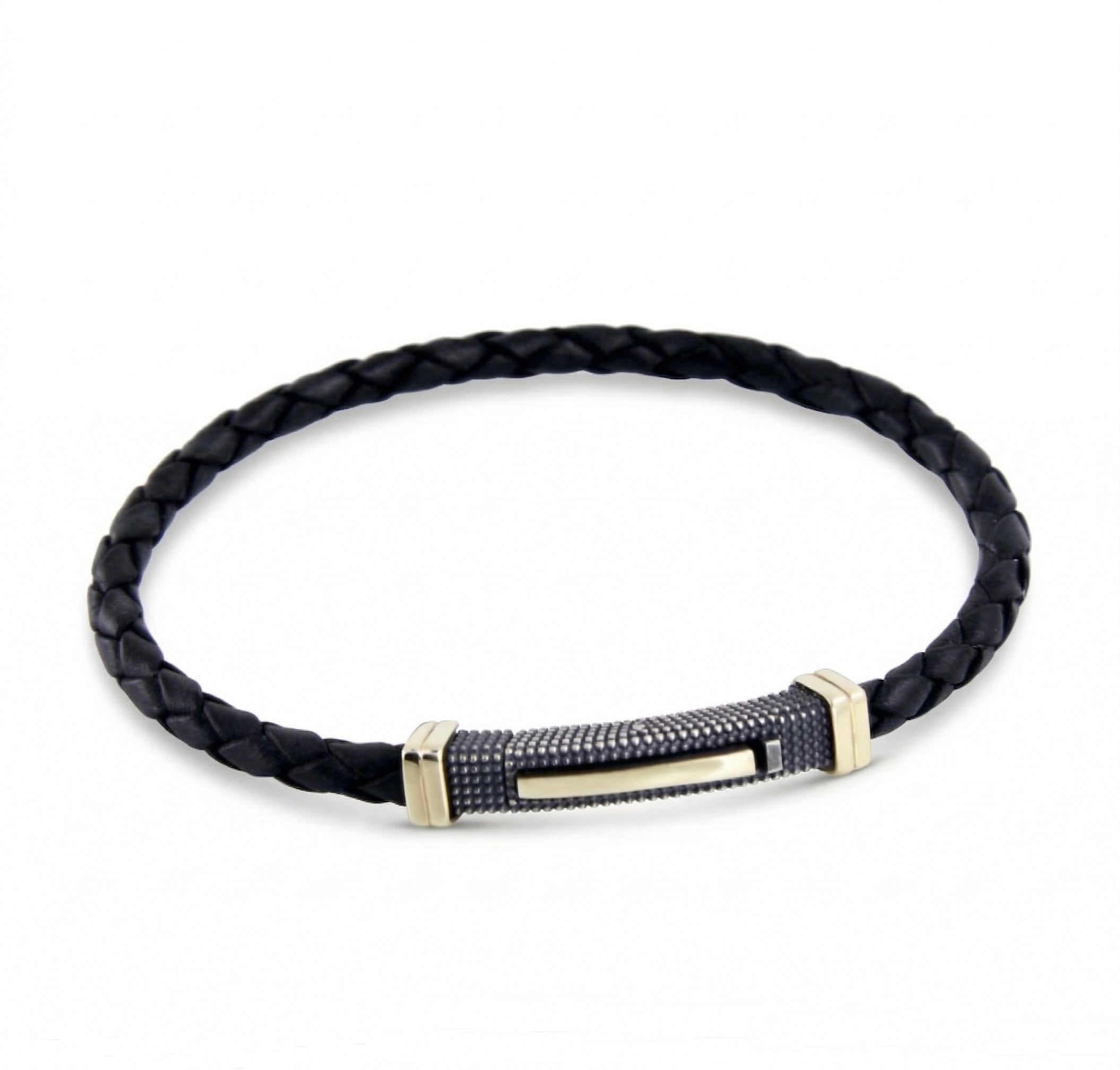 Single Lock Square-s Bubble 14K Sterling Silver in Sterling Silver & 14K Gold