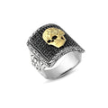 Square Skull 18K Spinel Sterling Silver in Sterling Silver & 18K Gold
