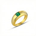 Square Zircon Rng Ring in Sterling Silver