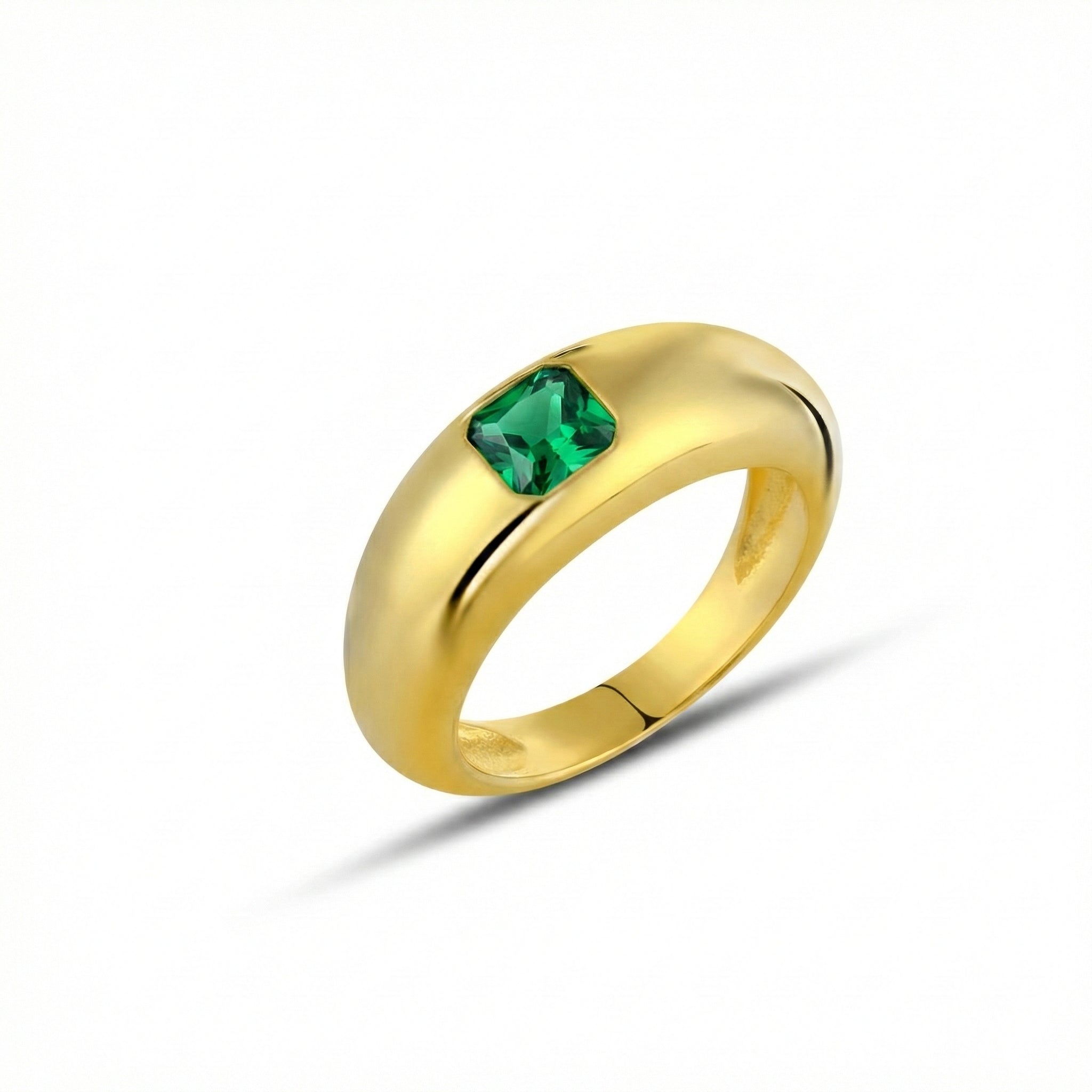 Square Zircon Rng Ring in Sterling Silver