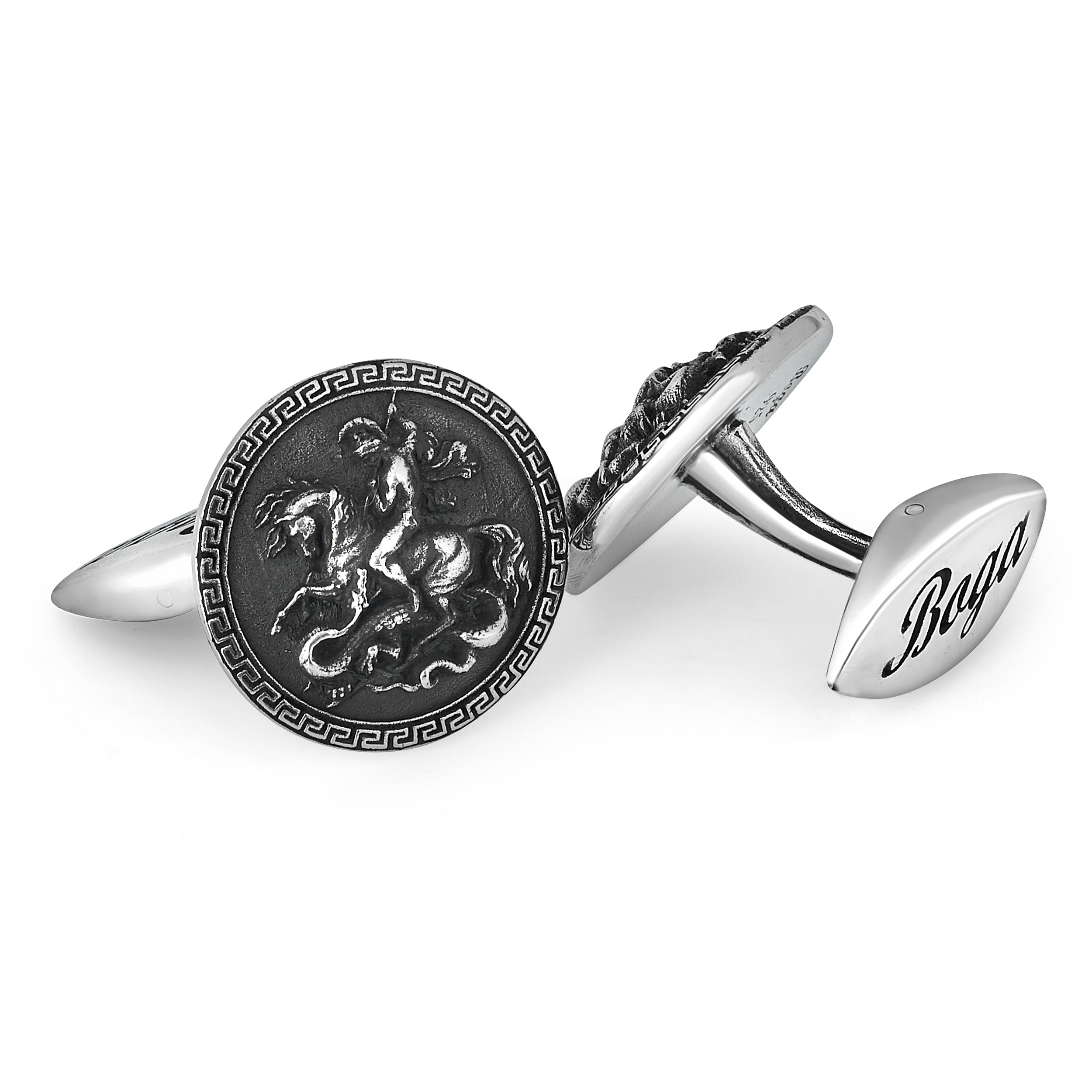 St. George Cufflinks in Sterling Silver