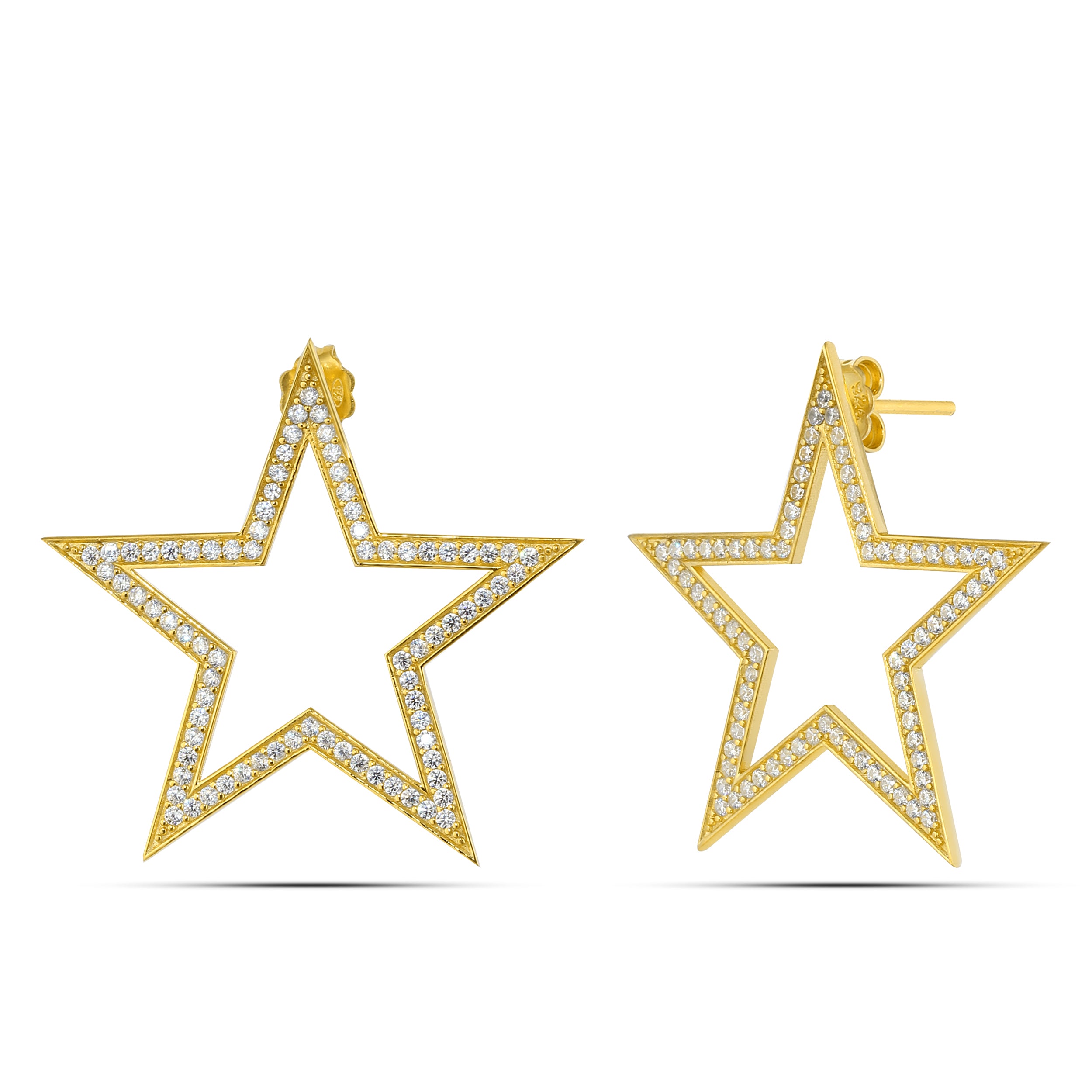 Star-xl Earring in Sterling Silver