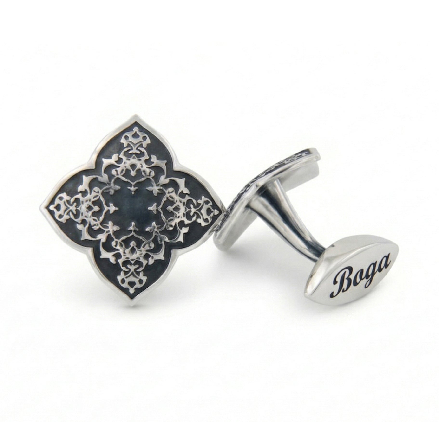 Star of Rumi Cufflinks in Sterling Silver