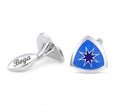 Star Shiled Cufflinks in Sterling Silver