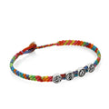 Strenght Symbols Flat Braided Bracelet in Sterling Silver