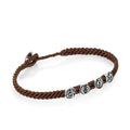 Strenght Symbols Flat Braided Bracelet in Sterling Silver