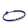 Strenght Symbols Flat Braided Bracelet in Sterling Silver