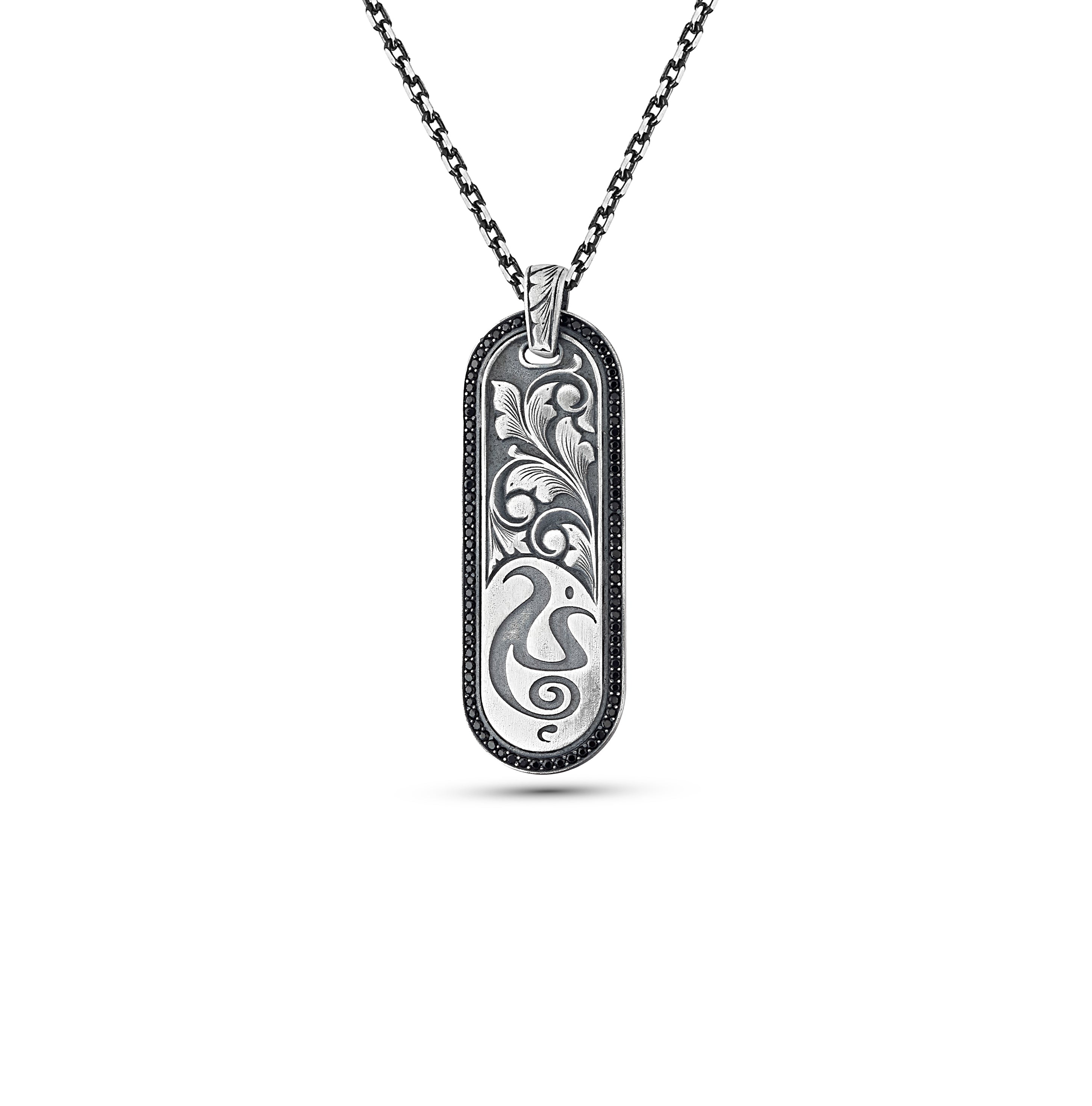 Strenght Zircon Necklace in Sterling Silver