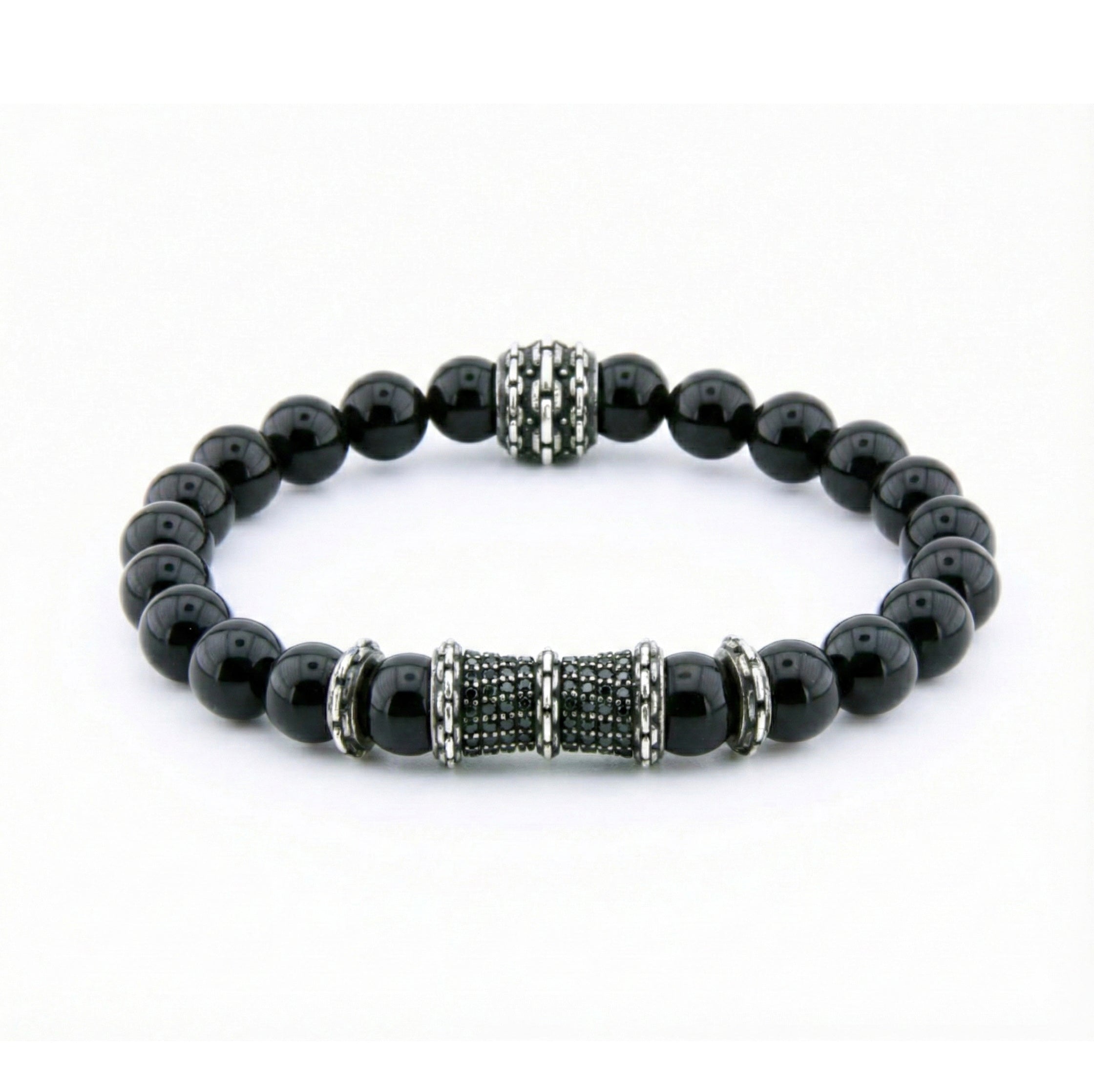 Stretch Chain Ball Curve Bracelet in Sterling Silver
