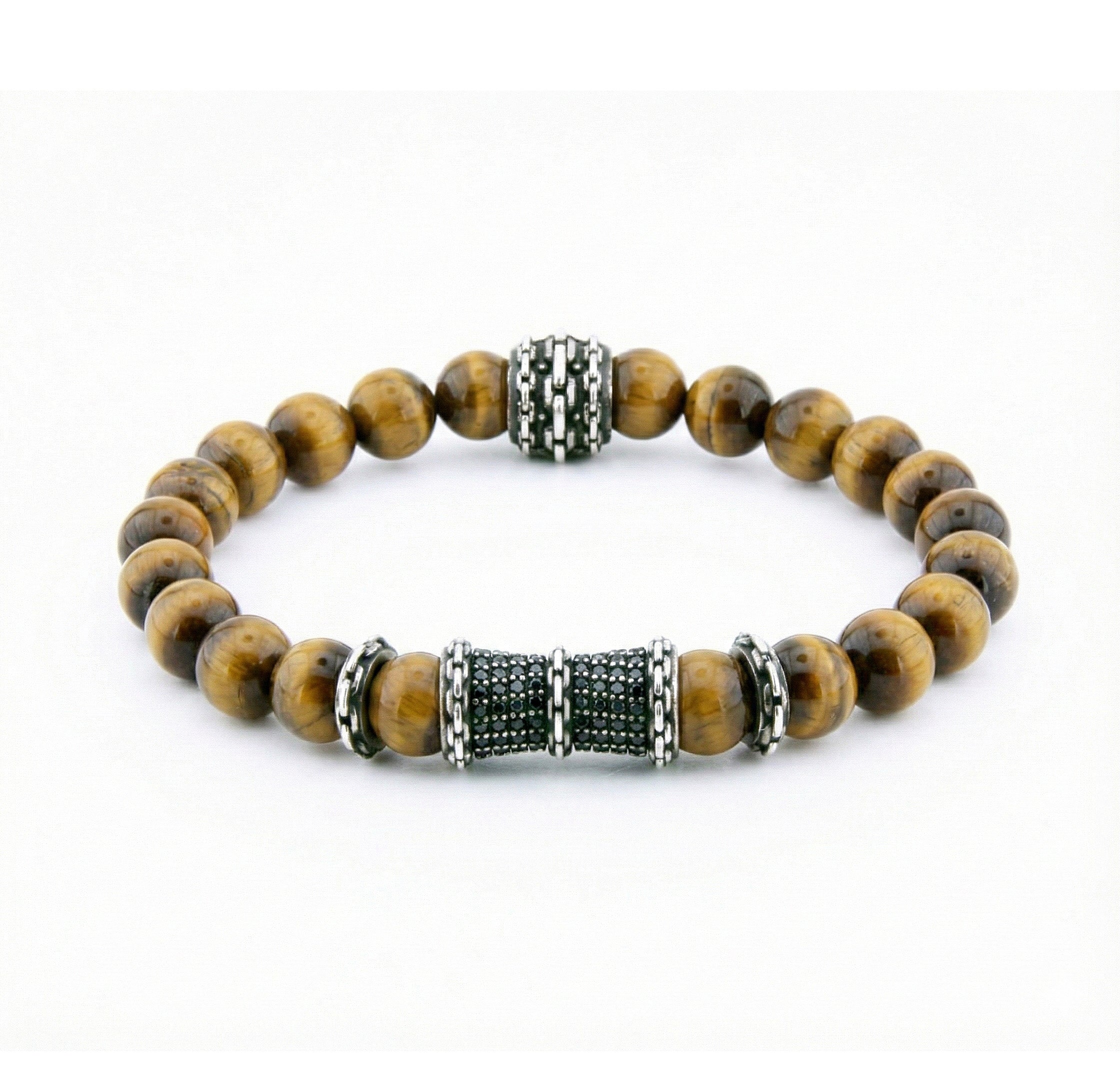 Stretch Chain Ball Curve Bracelet in Sterling Silver