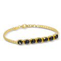 Tennis-cuban 7 Bracelet in Sterling Silver