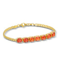 Tennis-cuban 7 Bracelet in Sterling Silver