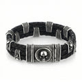 Triple Bubble-lock 3D Skull Bracelet in Sterling Silver