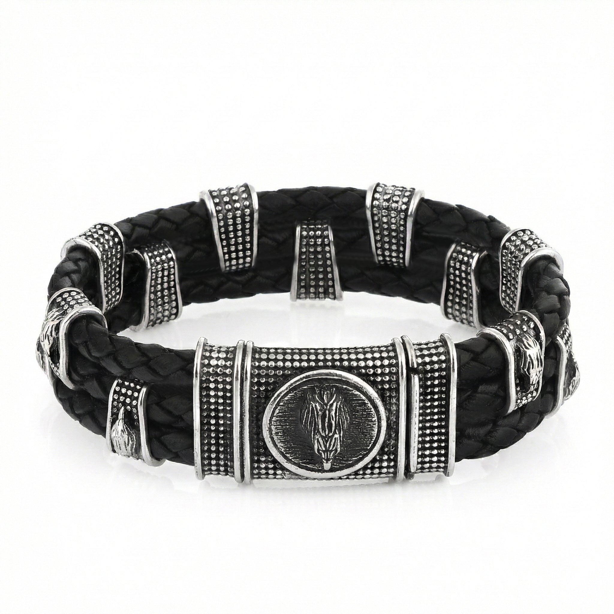 Triple Bubble-lock Eagle Bracelet in Sterling Silver