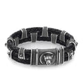 Triple Bubble-lock Lion Bracelet in Sterling Silver