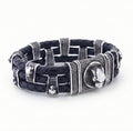 Triple Bubble-lock Panther Bracelet in Sterling Silver