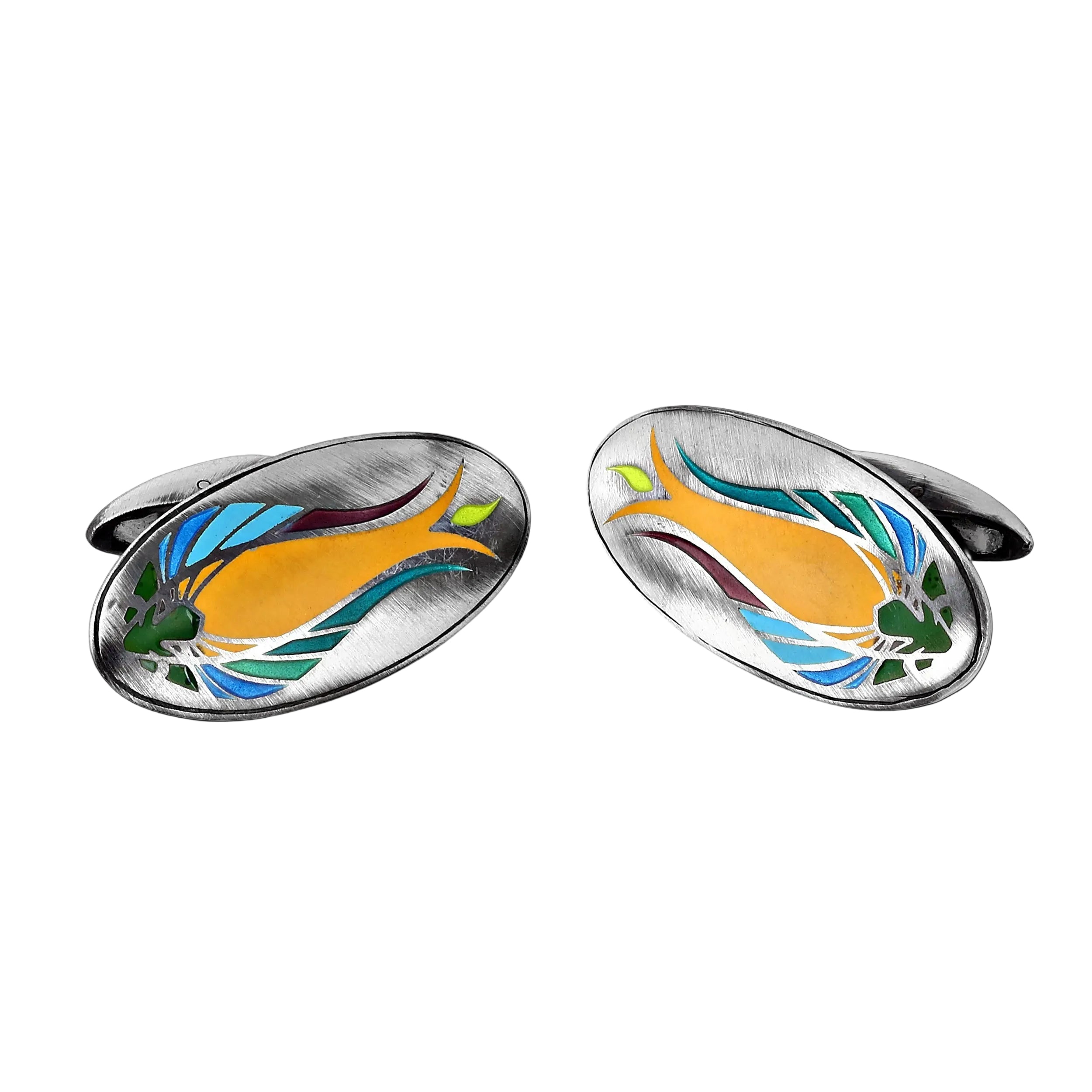 Tulip Elps Cufflinks in Sterling Silver