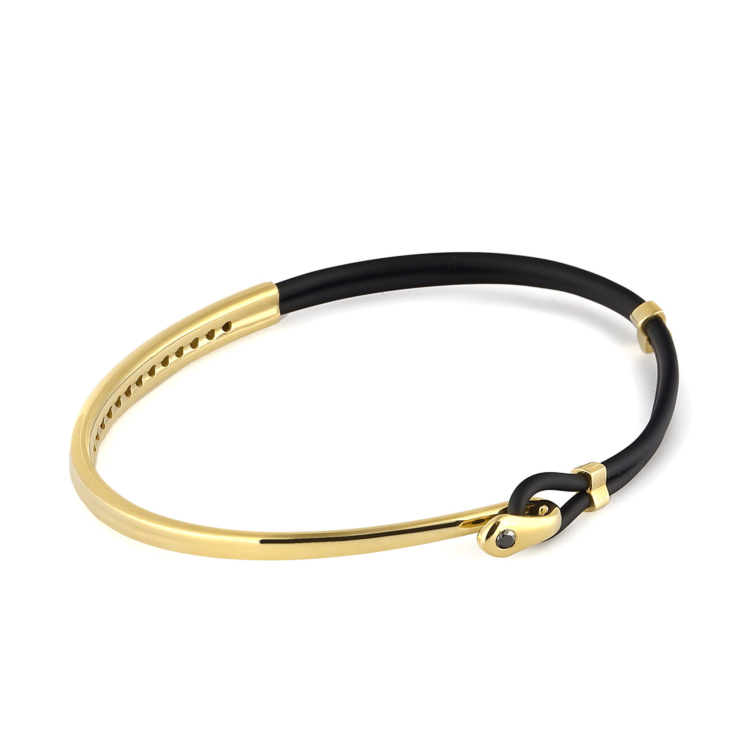 U-rubber Black Diamond in 14K Gold