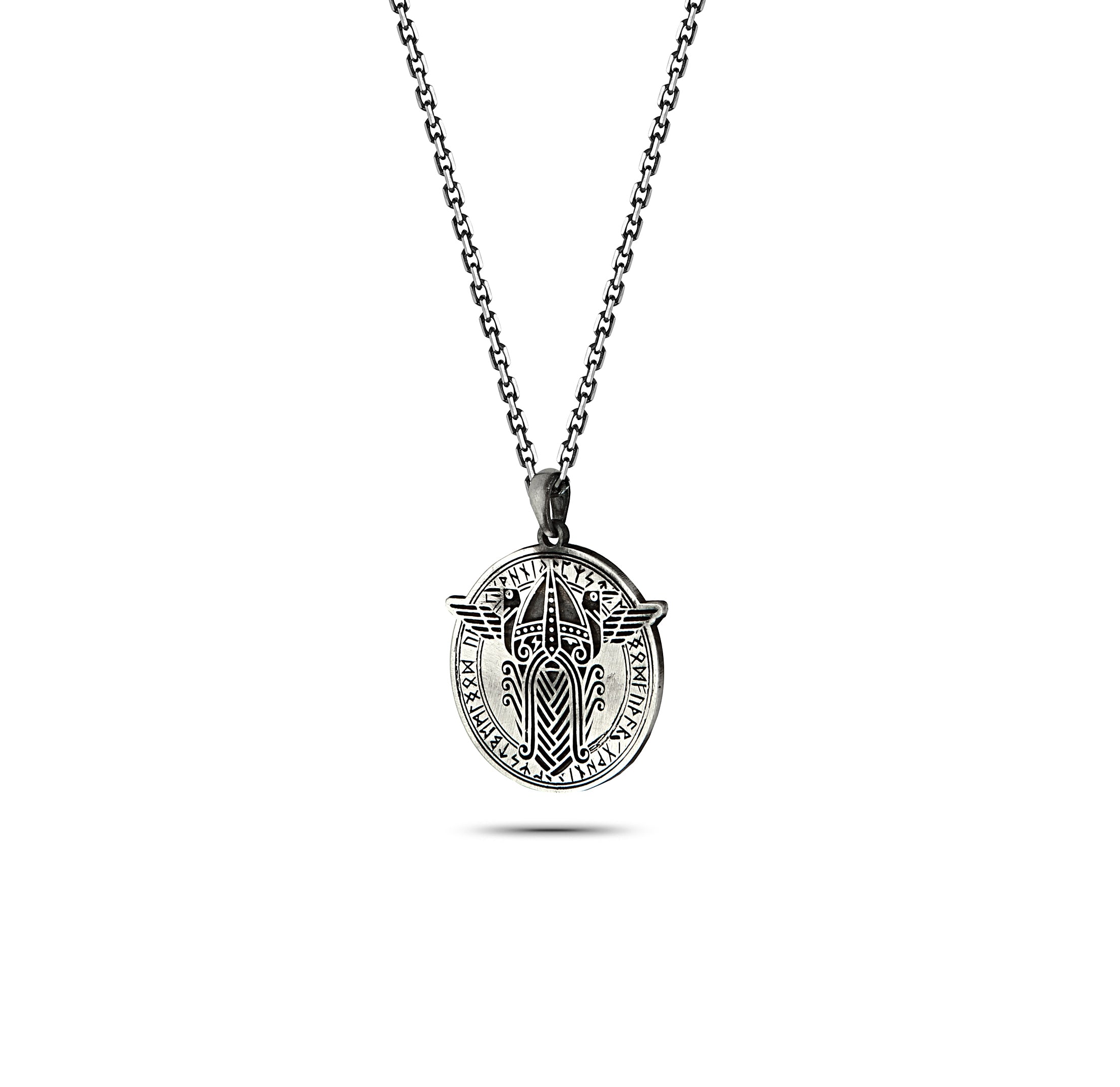 Viking Warrior Talisman Necklace in Sterling Silver