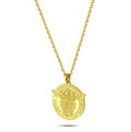 Viking Warrior Talisman Big Altın Kaplama Kolye, 925 Ayar Gümüş