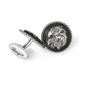 Warrior Chain Shield Eagle Cufflinks in Sterling Silver
