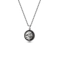 Warrior Chain Shield Eagle Necklace in Sterling Silver