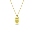 Wolf Head Gold-Plated Necklace in Sterling Silver