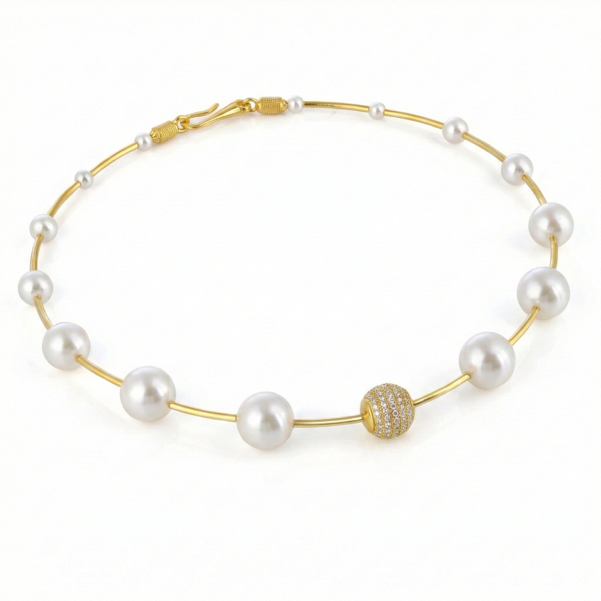 Zoe Pearl Choker Necklace in Sterling Silver