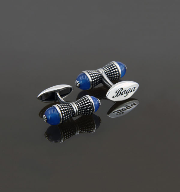 CONCAVE BUBBLE GEM STONE – BLUE AGATE 2